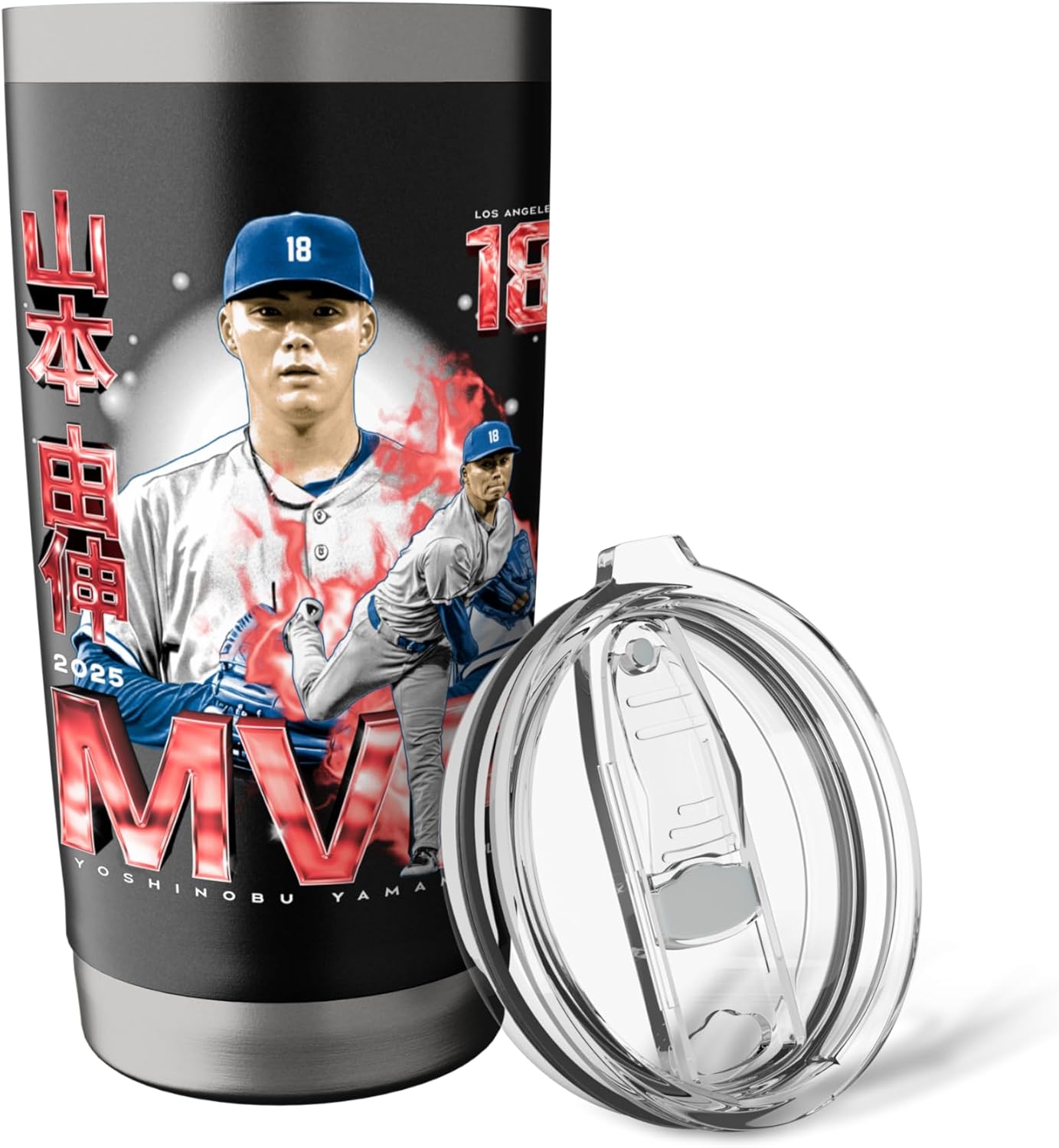 Yoshinobu Yamamoto | LA Series 2025 World Champ MVP Vintage Stainless Steel Insulated Tumbler - Image 5