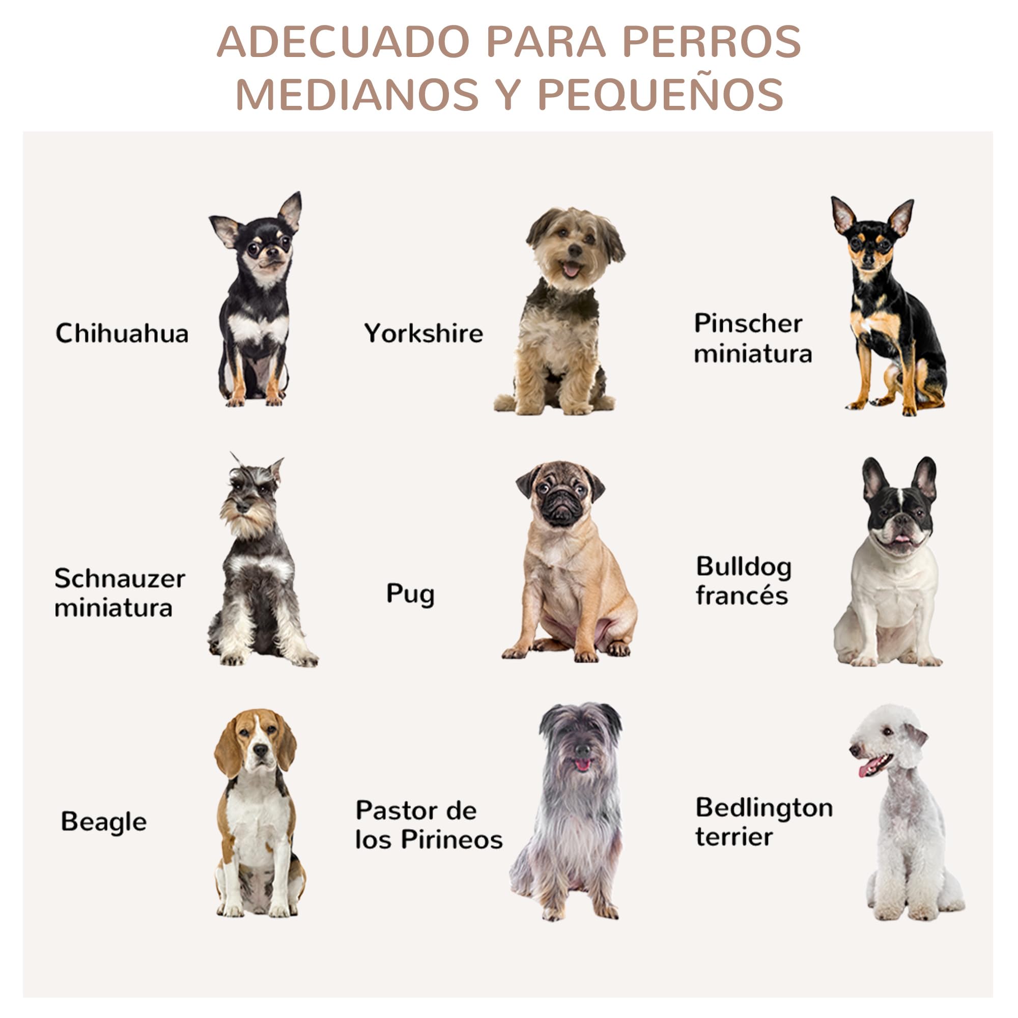 PawHut Jaula para Perros Medianos 2 en 1 Mesa Auxiliar Estilo Moderno con 2 Puertas con Pestillo y Estructura de Acero Inoxidable Casa para Perros 80x50x56,5 cm Blanco