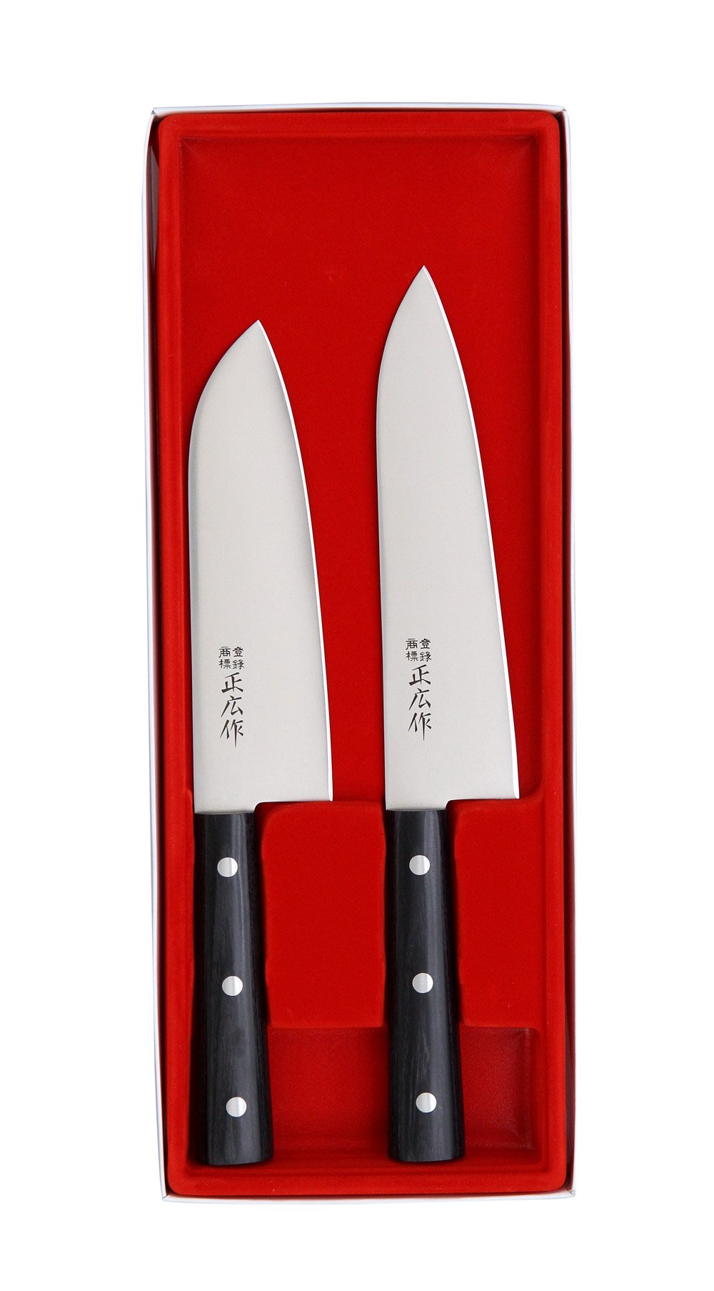 まさる Amazon｜正広作 GIFT2本セット 丸柄 LL(三徳・牛刀) 11532｜包丁セット