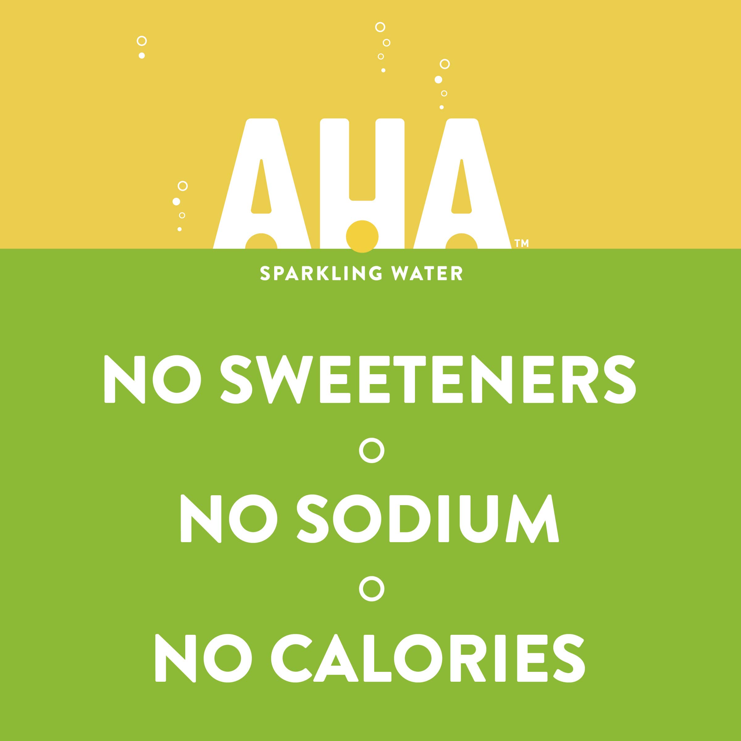 AHA Sparkling Water, Citrus + Green Tea Flavored Water, with Caffeine