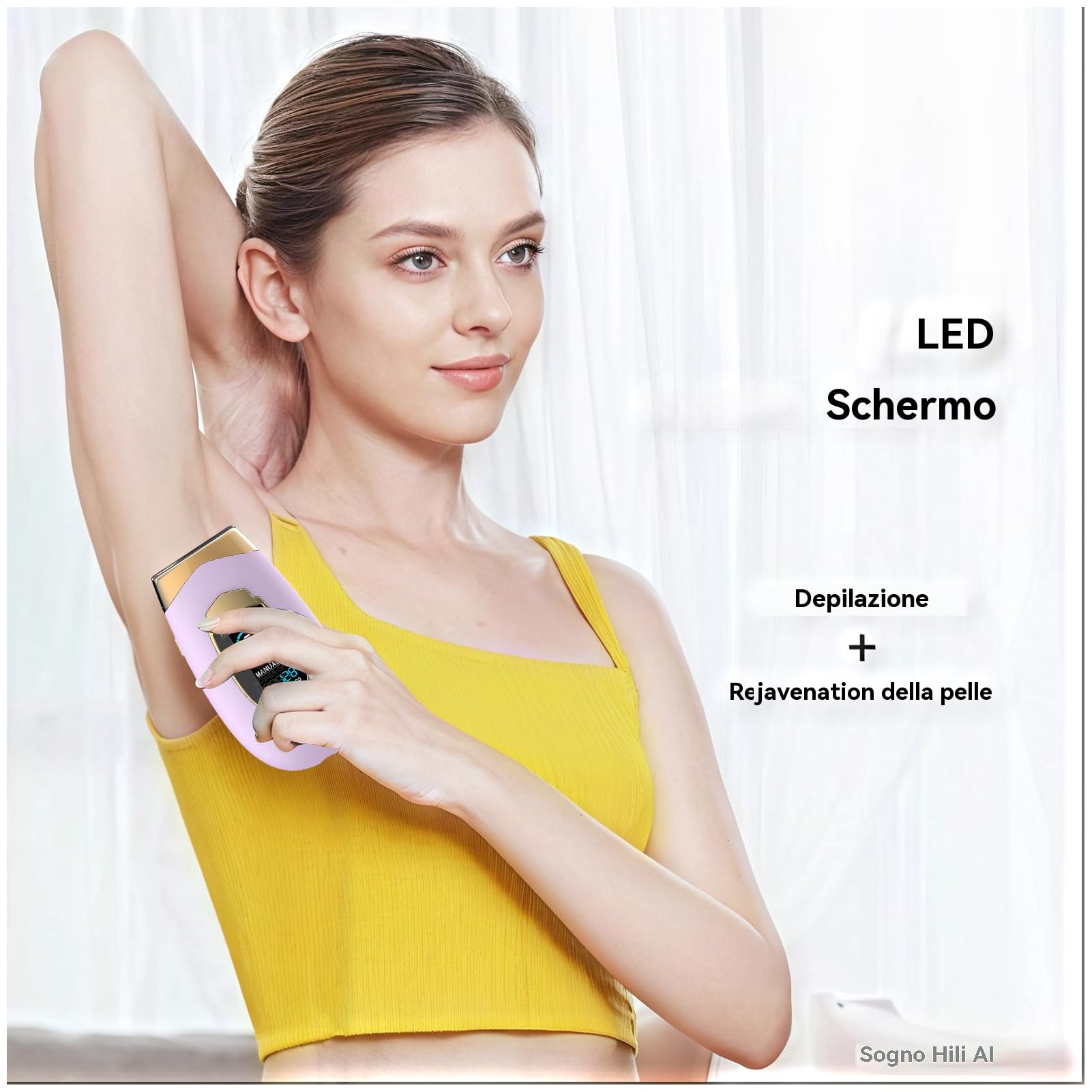 Lumisilk Luminia Epilatore a Luce Pulsata (IPL) - Riduzione Permanente dei Peli - Indolore - Adatto a Viso, Ascelle, Gambe e Bikini - Kit Completo con Occhiali Protettivi (Rosa carne)