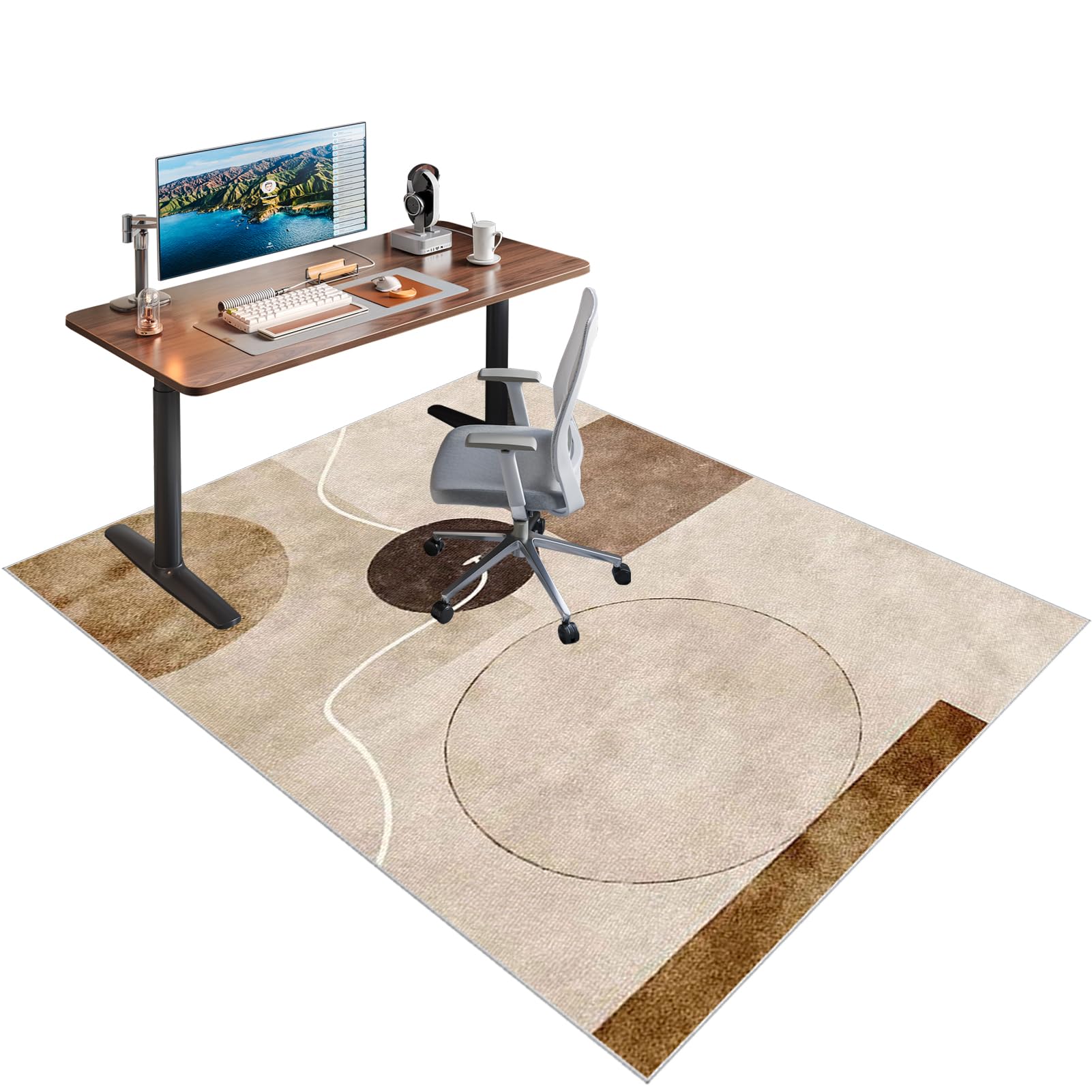 Tappeto Sedia Ufficio Tappeto Sotto Sedia Rotelle Tappeto Sedia Gaming Antiscivolo Antigraffio Tappeto Gaming Pavimento Per Pavimenti in Legno Duro Tappetini Per Sedie Multisuperficie 200 x 280 cm