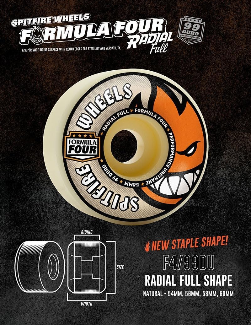 SPITFIRE WHEELS (スピットファイヤー) FORMULA FOUR RADIAL FULL 99DURO 54mm /