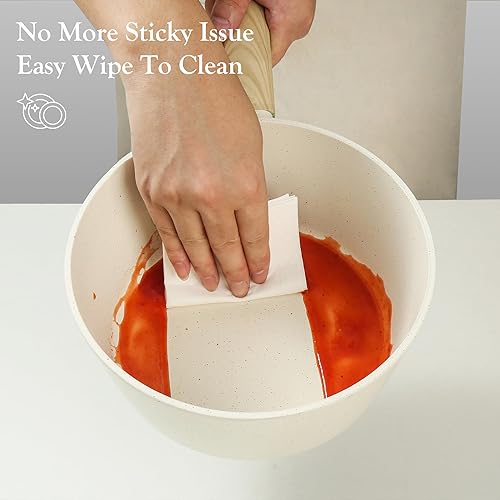 Miniatura 4 de Juego de sartén de 1.5 cuartos y 2.5 cuartos con tapa, juego de 5 ollas antiadherentes, olla de cocina con revestimiento de granito de inducción,