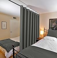 Vista 2 de H.VERSAILTEX Cortina de lino para oscurecer la habitación para dormitorio/sala de estar, cortinas opacas extra anchas de 100 x 84 pulgadas