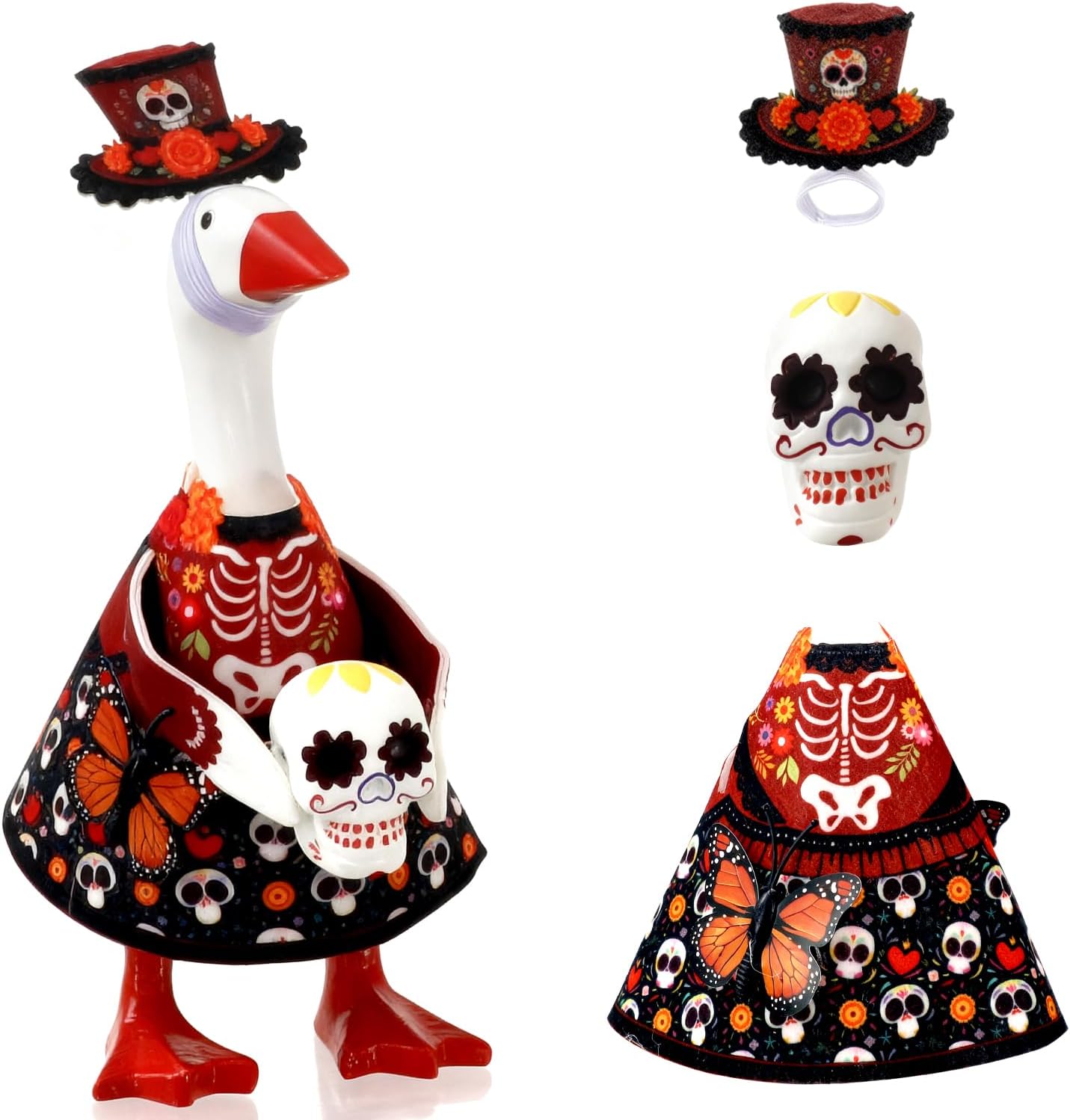 Dia de Los Muertos Desk Goose Outfits 7 Inch