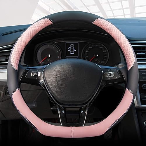 Miniatura 2 de Ergocar Funda deportiva en forma de D para volante de automóvil, antideslizante, de microfibra, transpirable, piel sintética, universal para tipo D,