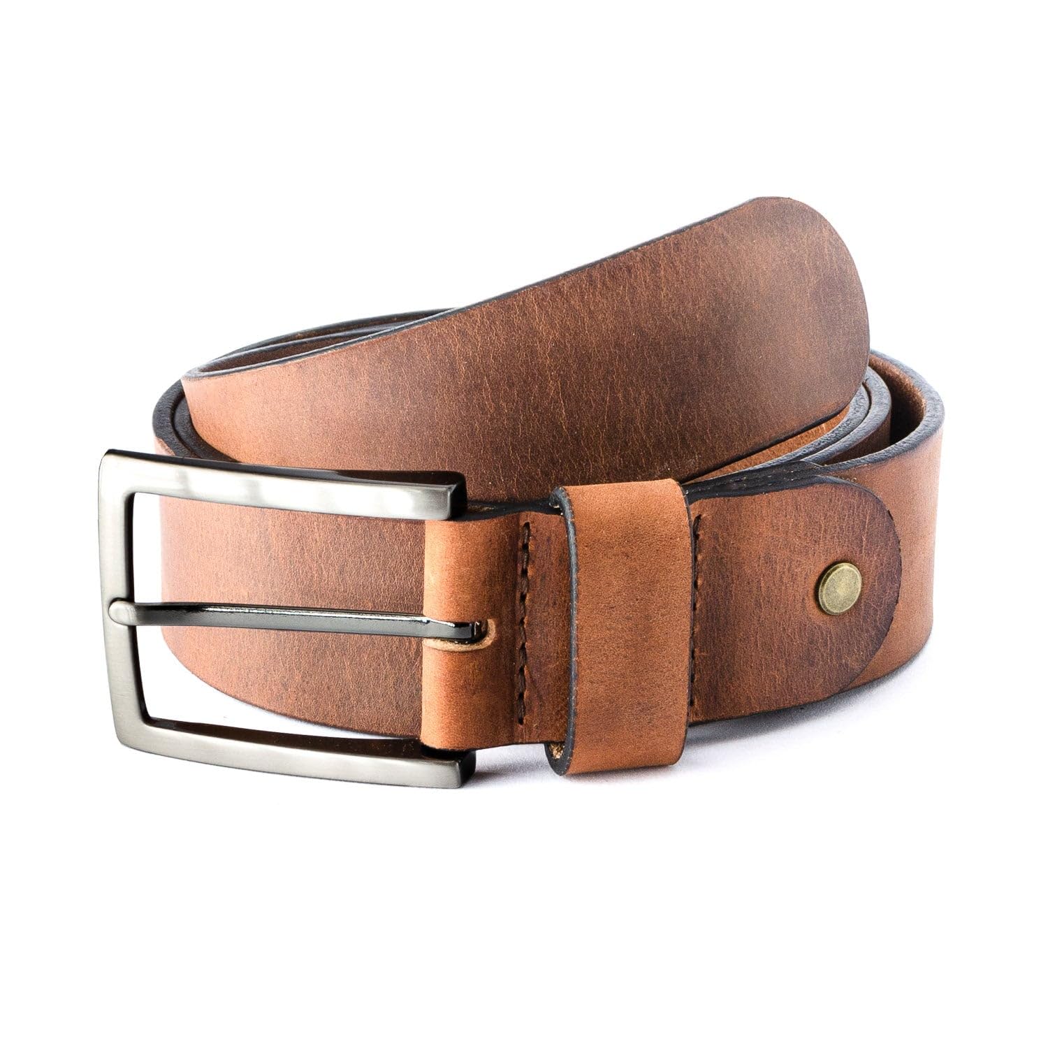 Crazy Horse Craft Ledergürtel Herren Damen, Vintage Italienisches Leder