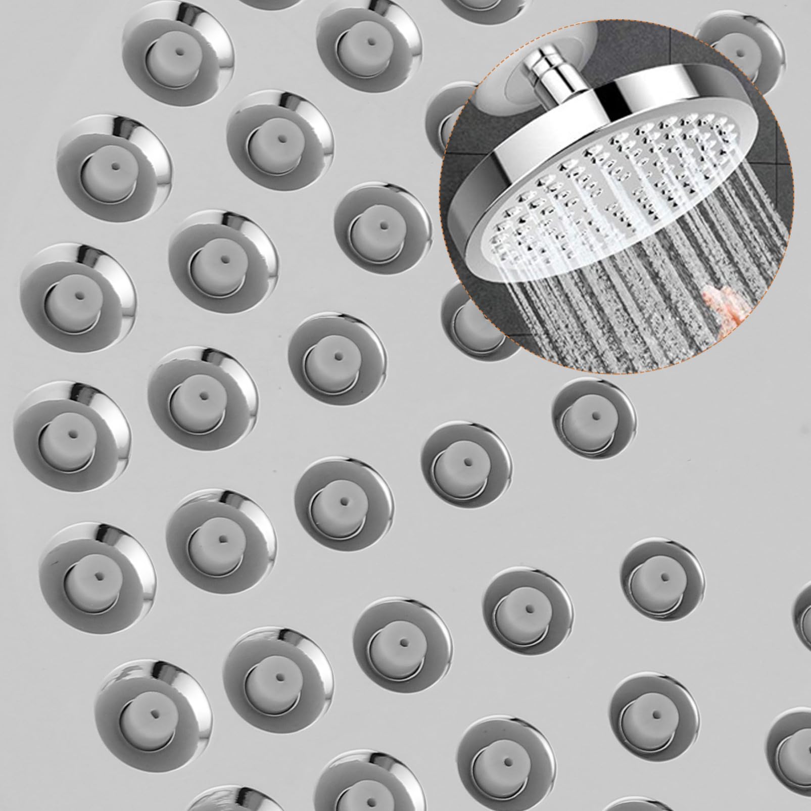 ERINGOGO Filtre Anticalcaire Rotatif avec Douchette Haute Pression et Filtration Multi-Niveaux pour Eau Dure Adapté Salle de Bain