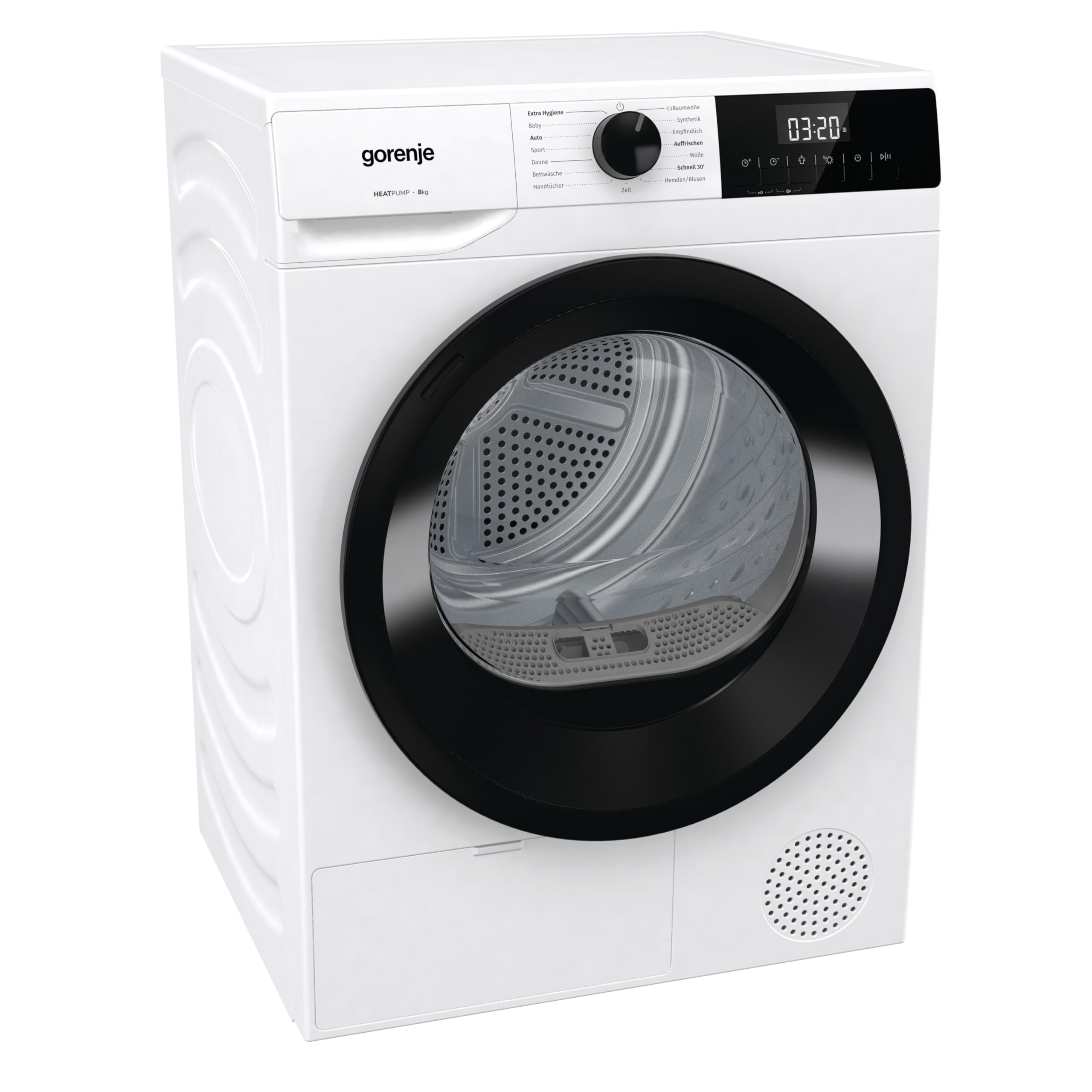 Gorenje DHNE83 Wärmepumpentrockner 8kg 15 Programme TwinAir Feuchtesensor LED Display EEK C