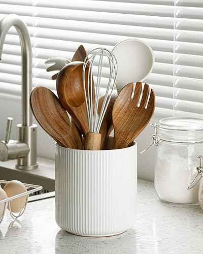 Vista 29 de getstar Soporte grande para utensilios de cocina para encimera de cocina (7.2 pulgadas de alto x 6.2 pulgadas), soporte de utensilios de cocina