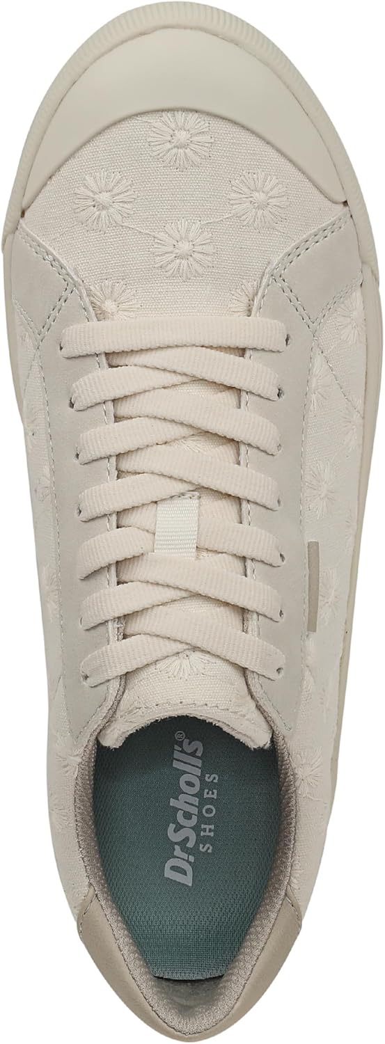 Dr. Scholl's Shoes Women's Sneaker, Off White Floral Fabric, 11 - Image 5