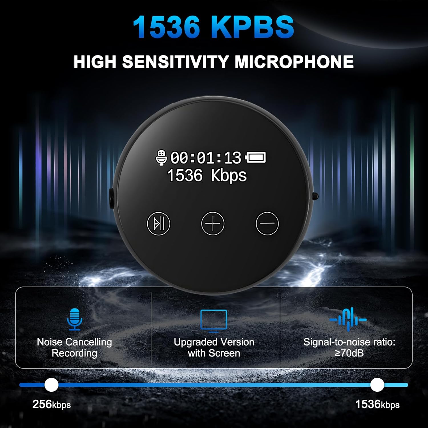 Mini Hidden Voice Recorder, HD Audio Recorder, Voice Activated Recorder, Secret Recording Device amtpm