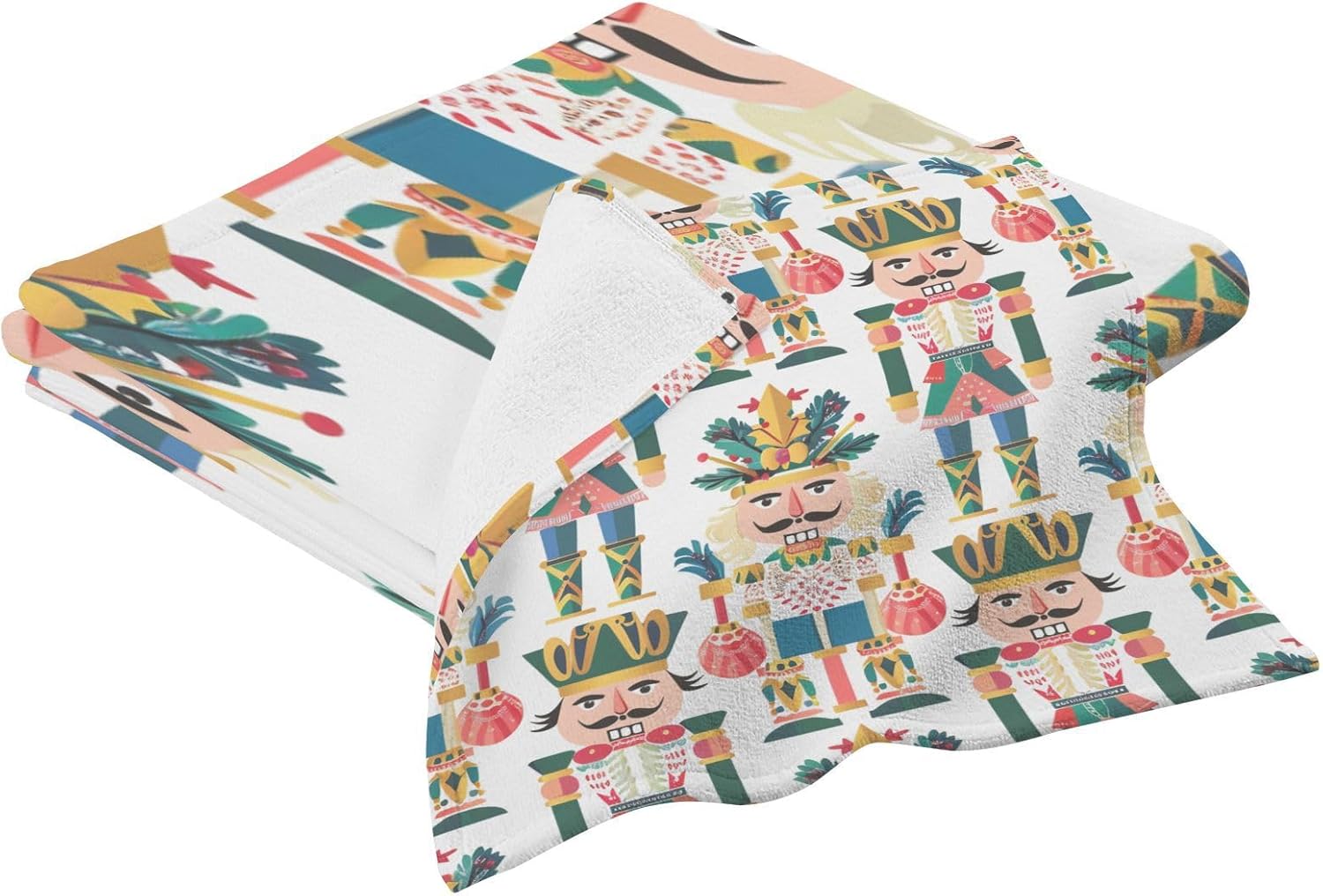 Hand Towels Premium Soft and Highly Absorbent Christmas Nutcracker 2 Pcs Towels for Bathroom Set 100% Cotton Decorative Face Towels