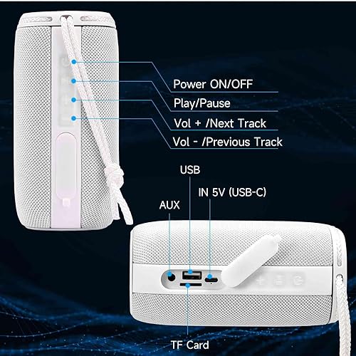 Miniatura 2 de UrbanX Scorpio - Altavoz Bluetooth de la serie, IPX6, impermeable, sonido envolvente HD con graves intensos, emparejamiento inalámbrico verdadero,