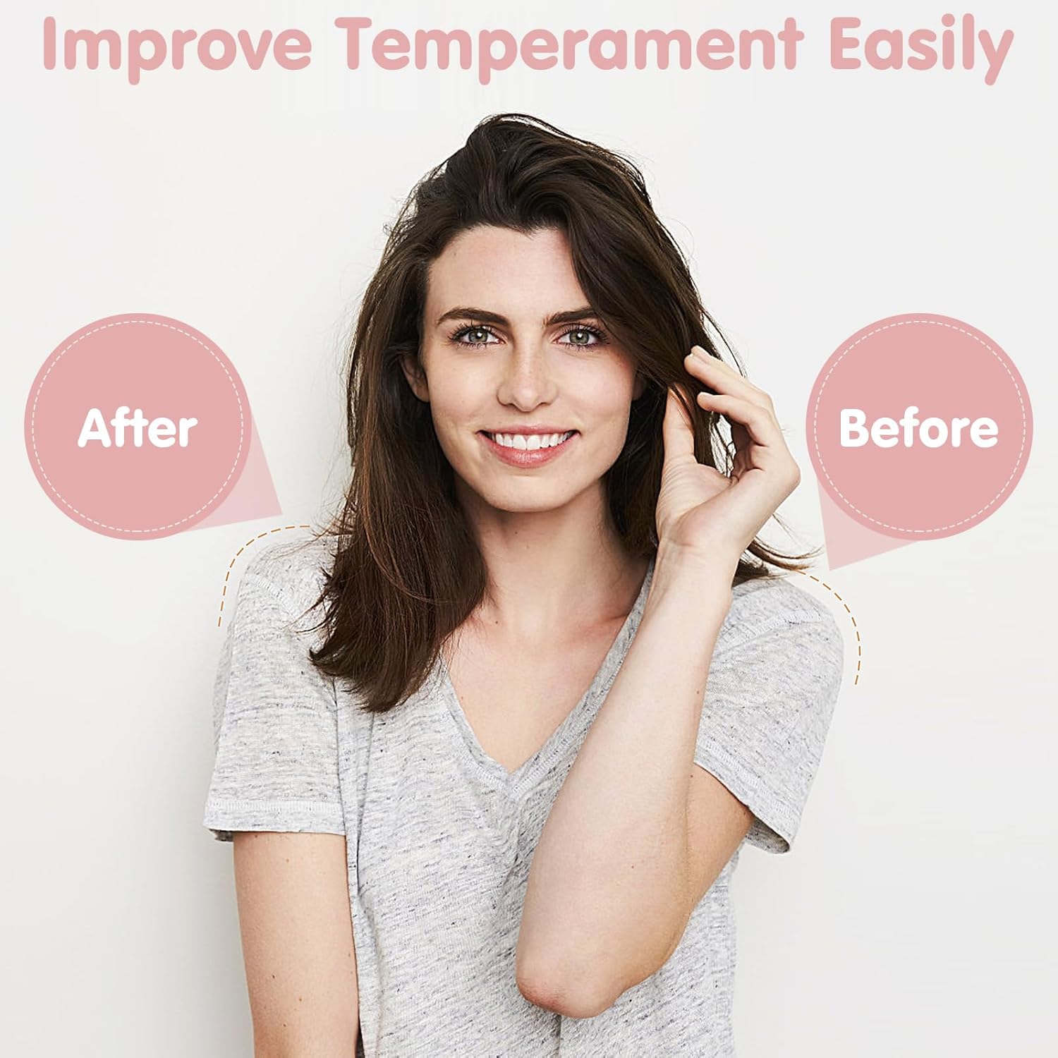 Shoulder Pads for Women: Silicone Shoulder Enhancer Push-up Pads for Boost Comfort and Posture - Invisible Breathable Anti-Slip Enhancer for Dress & T-Shirt & Sweater (Skin & Transparent) - Image 5