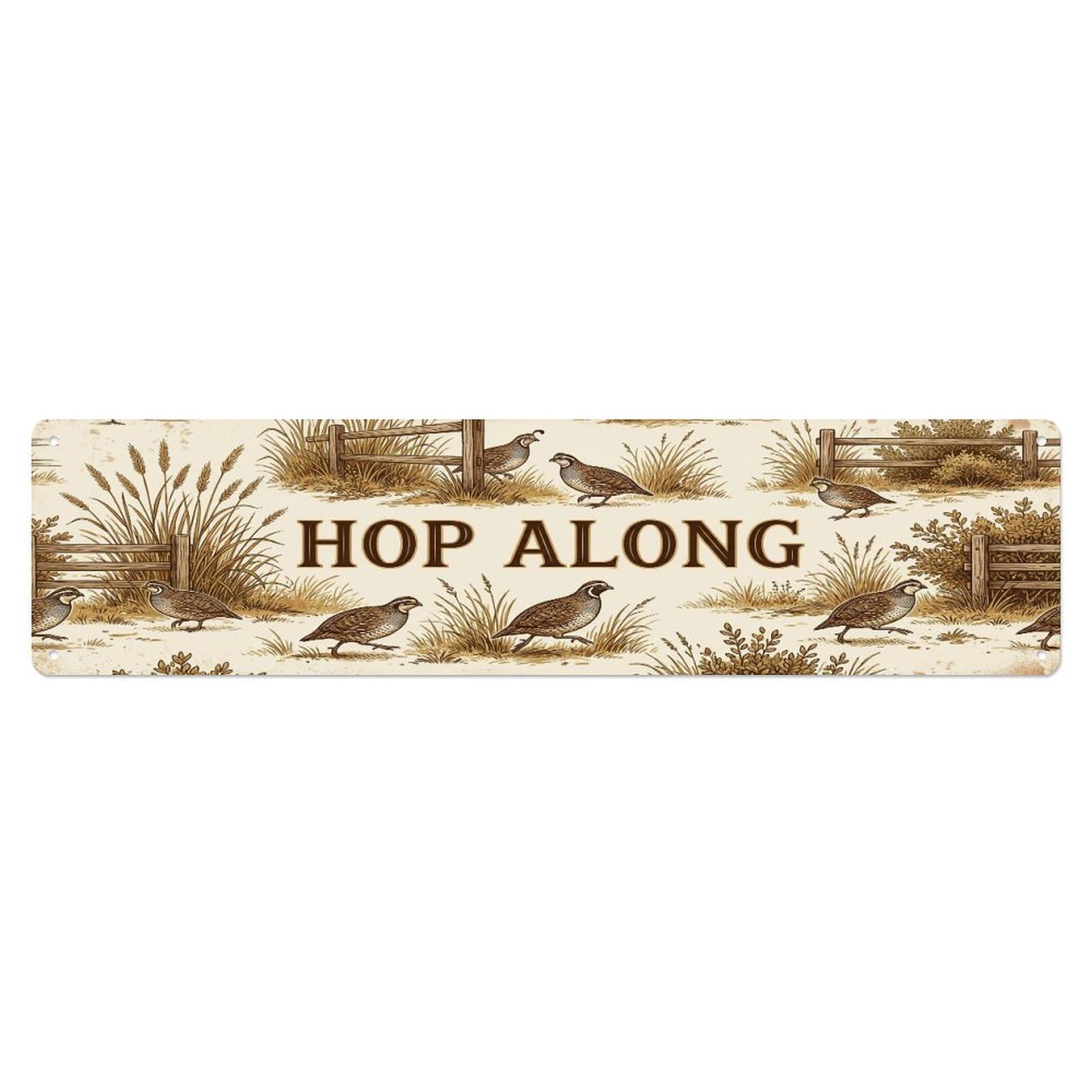 Xanthor Style Metal Tin Sign Vintage Yard Hop Bird Farmhouse Funny Bird Backyard Farm