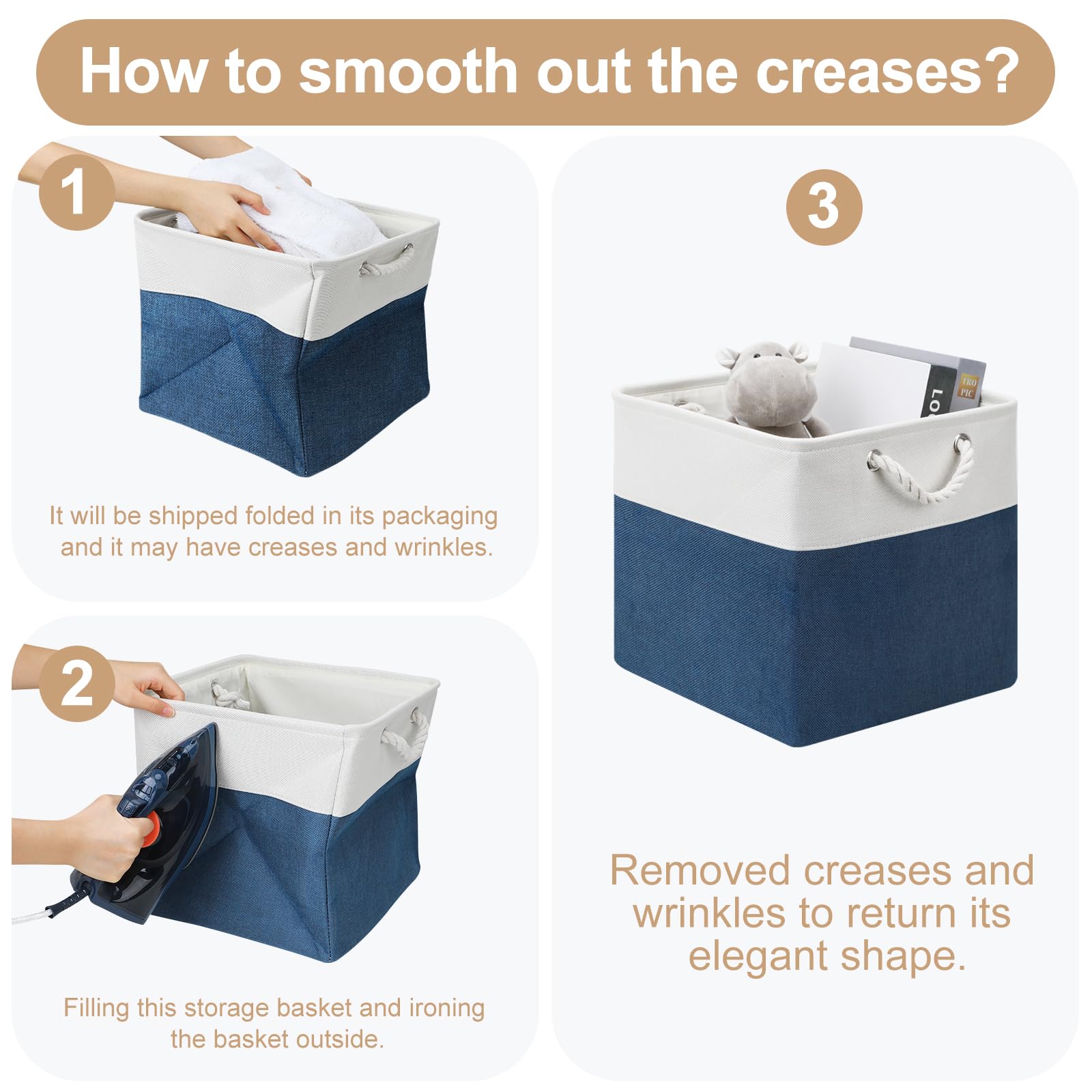 Amazon.co.jp: 13 x 13インチ ストレージキューブビン 4個パック