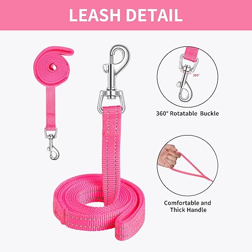 Vista 92 de AMTOR - Arnés para perro con correa, arnés reflectante, ajustable y sin tirones para cachorros con chaleco acolchado para perros y gatos Beige