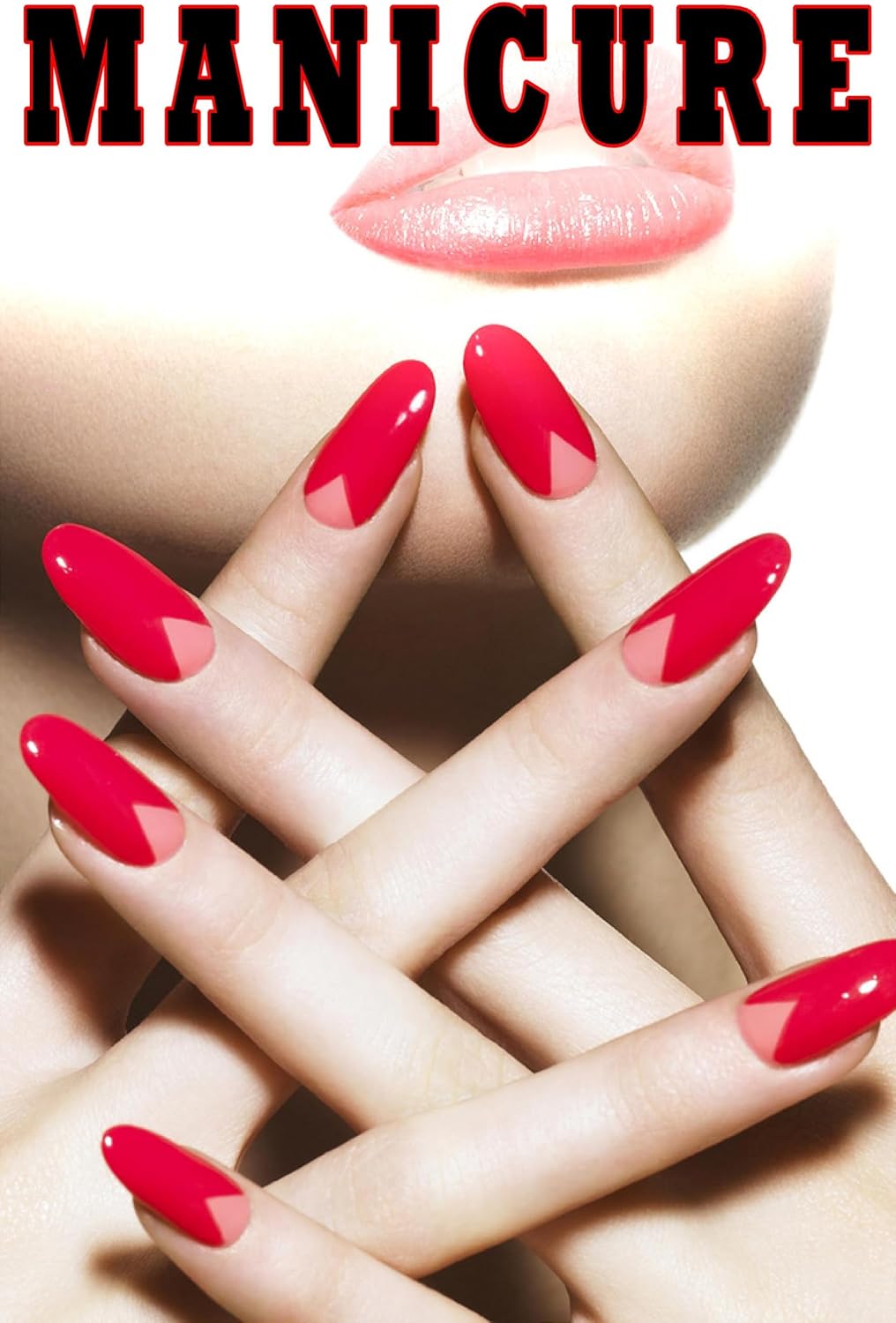 Manicure XIV Services Nail Salon Sign Advertising Marketing Décor Vertical (Photo-Realistic Paper Poster Matte Non-Laminated [Indoors], 66")