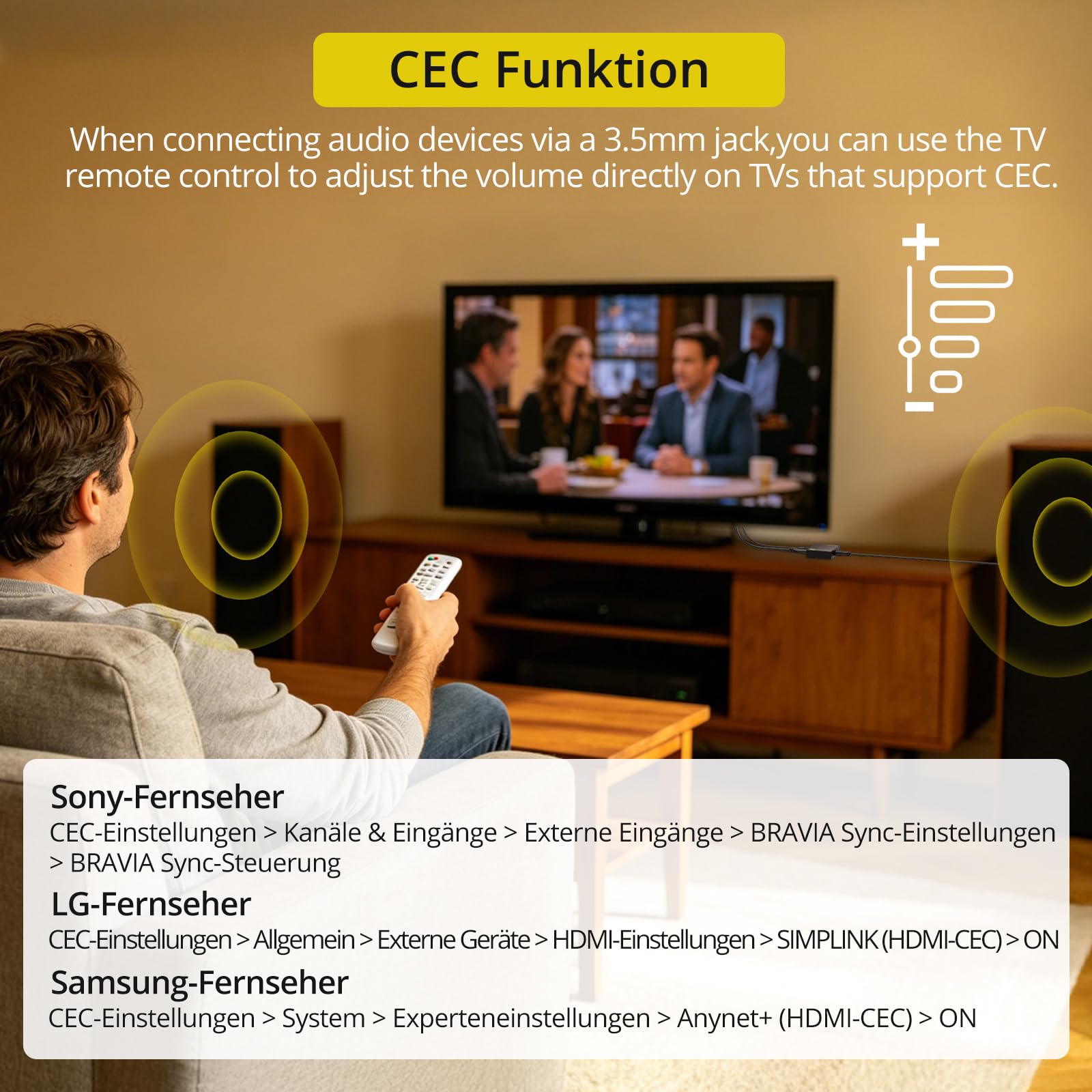 PROZOR eARC/ARC Audio Extractor HDMI zu 3,5mm Stereo Audio Konverter PCM 192kHz HDMI ARC to 3,5mm AUX Audio Extraktor für TV, Kopfhörer, Verstärker, Aktivlautsprecher