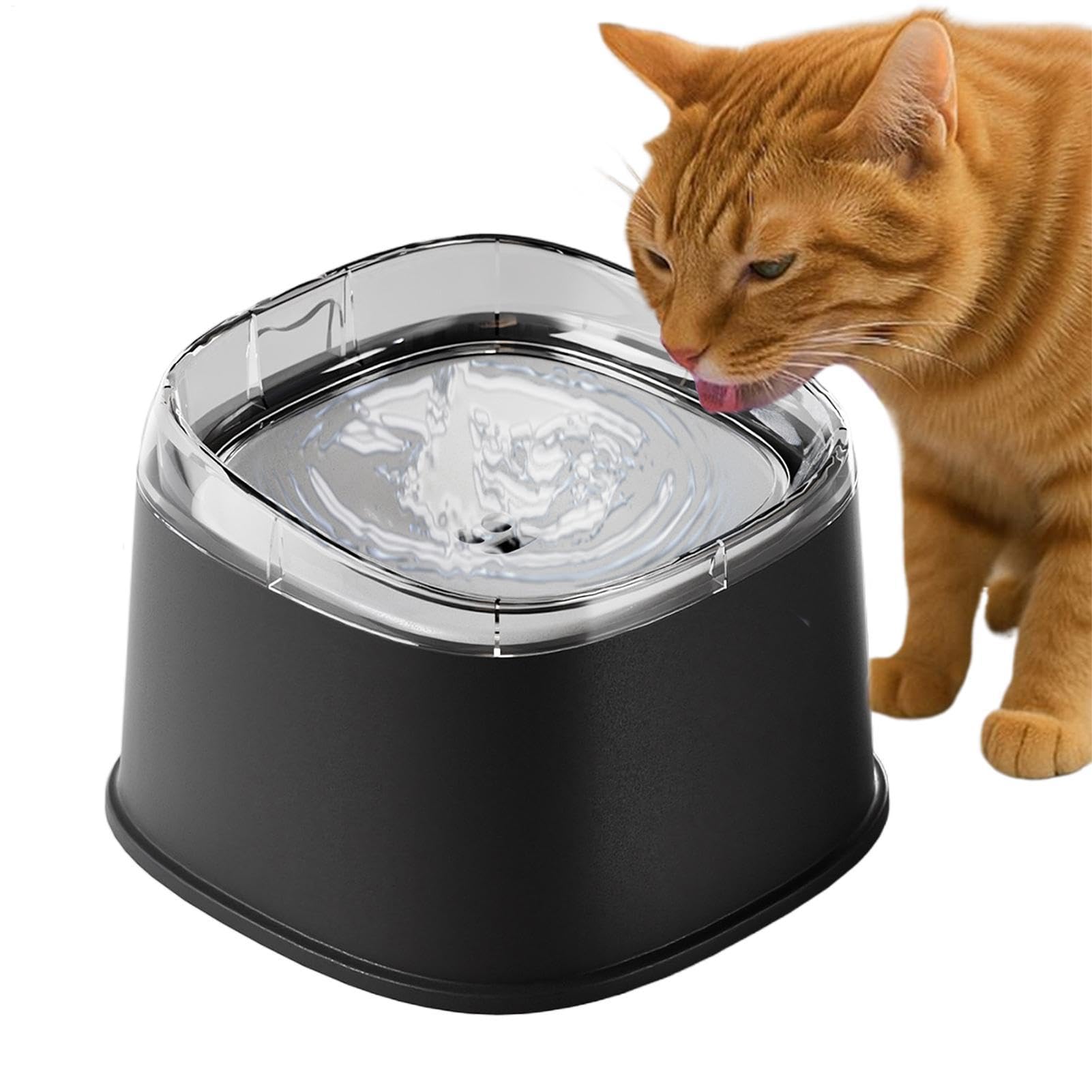 Gamelle d'Eau Anti-Débordement pour Chien Avec Disque Flottant Antidérapant | Gamelle d'Eau Anti-Éclaboussures pour Chien pour Intérieur Extérieur Maison