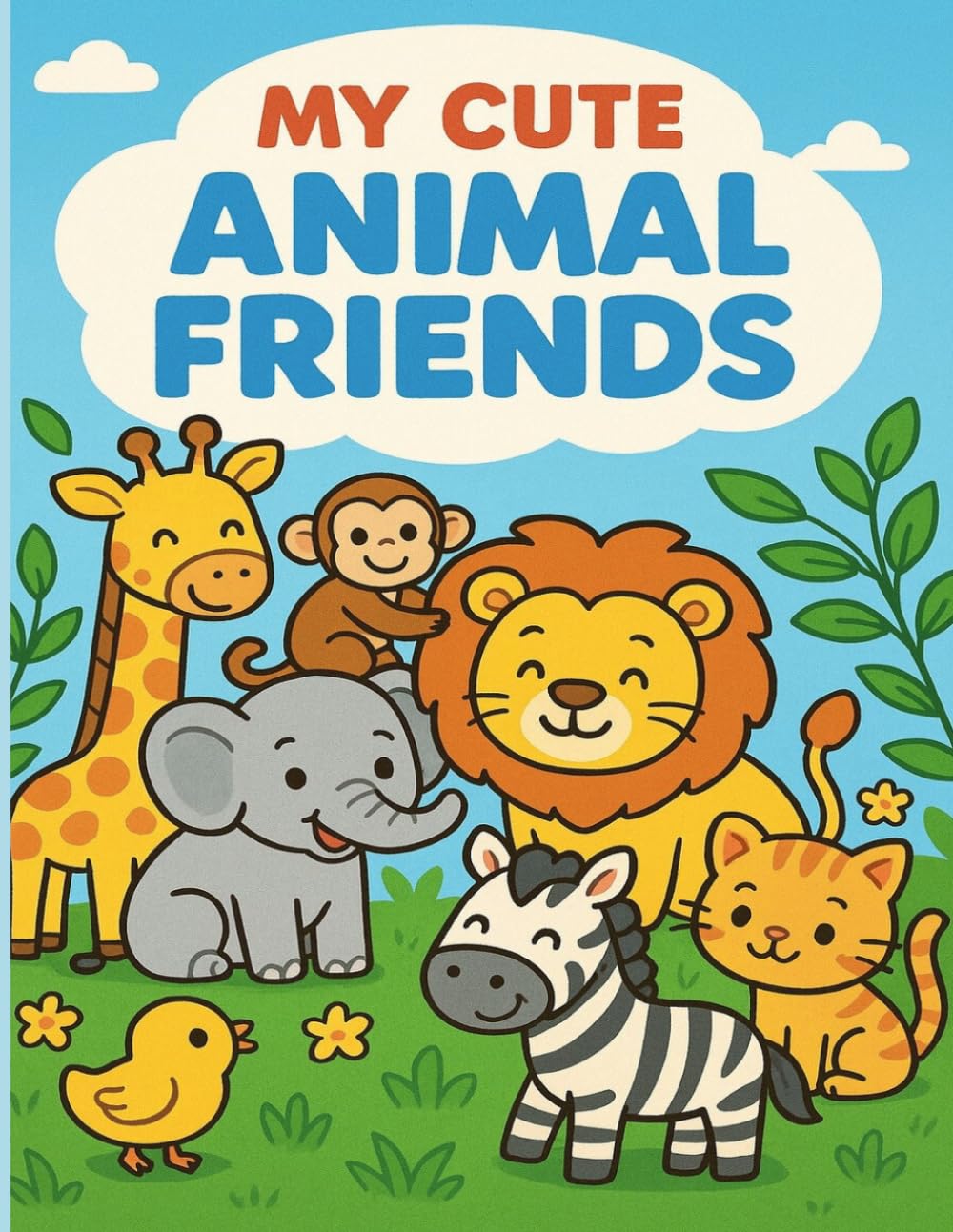 My Cute Animal Friends: Bold-Easy Coloring Book