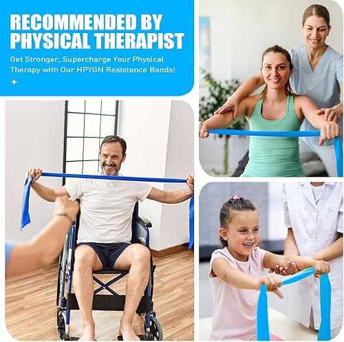 Vista 38 de Bandas de resistencia, bandas de ejercicio, bandas de terapia física para entrenamiento de fuerza, yoga, pilates, banda elástica elástica