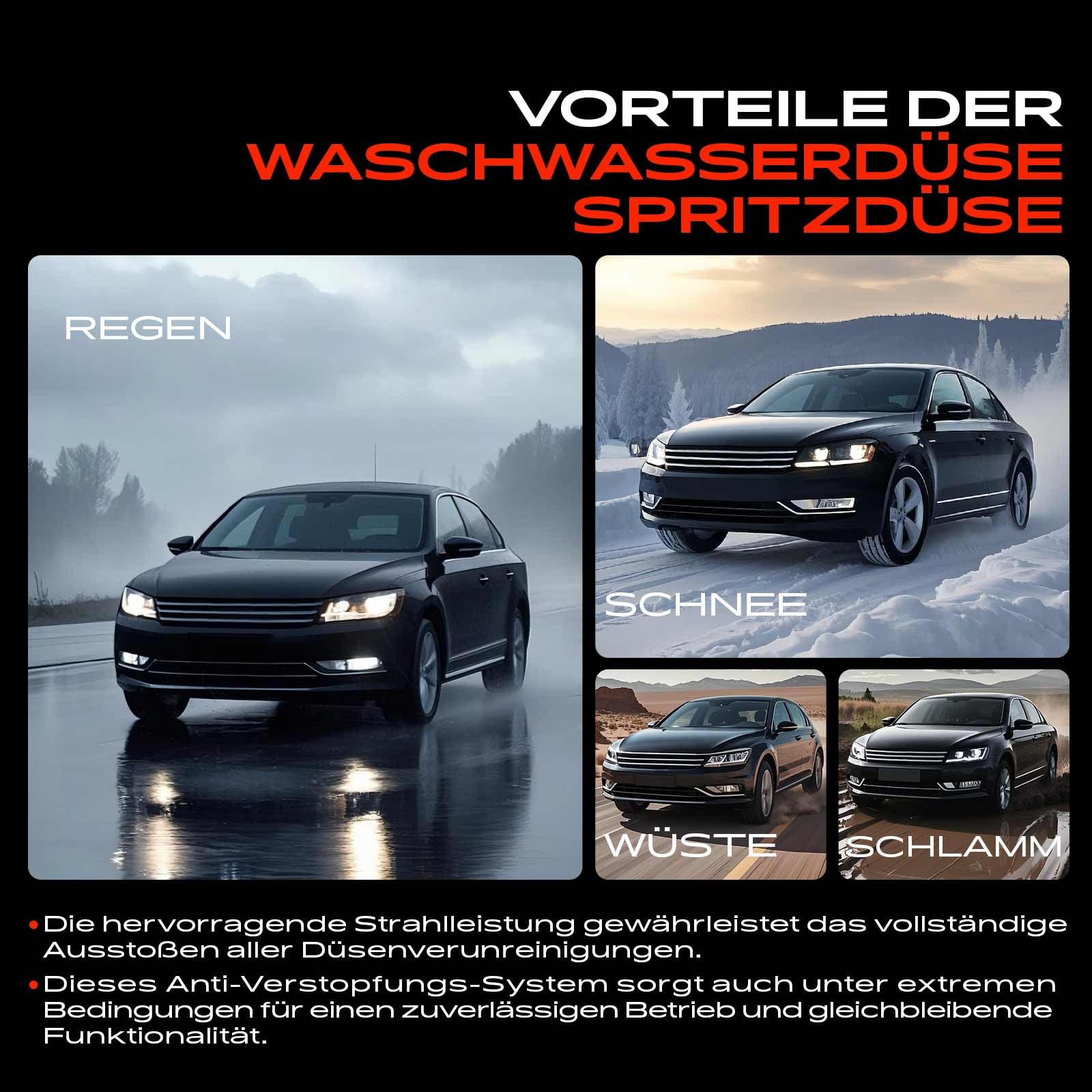 Frankberg 2x Waschwasserdüse Spritzdüse Frontscheibe Vorne Links Rechts Kompatibel mit Freelander 2 L359 Freelander 2 Van L359 Replace# LR048707,LR017275