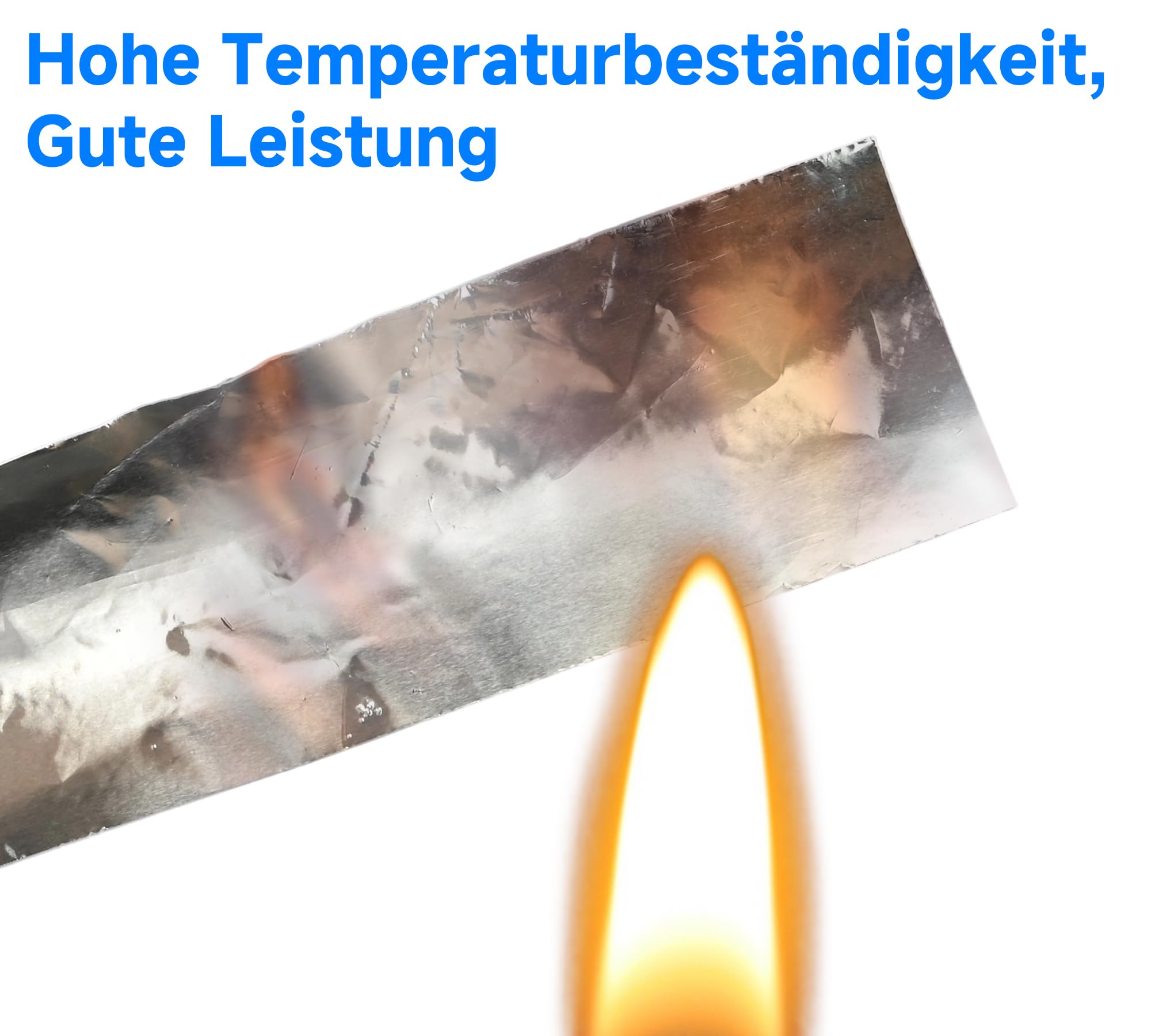 bimiti 300mm x 50m Aluminium klebeband, 0,08mm Dickes Aluklebeband | Selbstklebend Alufolie Hitzebeständig, Wasserdicht, für HVAC, Rohrisolierung, Kaminabdichtung, Reparaturen