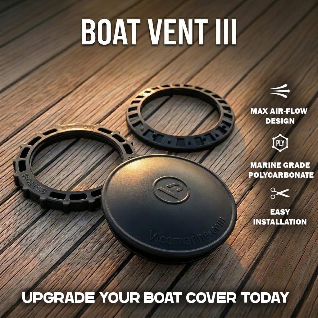 Vico Marine - Barca Vent 3 - Nero - 12,1 cm L x 12,1 cm P x 5,1 cm - Installazione facile e veloce