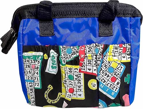 Miniatura 2 de Bolso tote Bingo Dauber de 6 bolsillos (azul suerto)