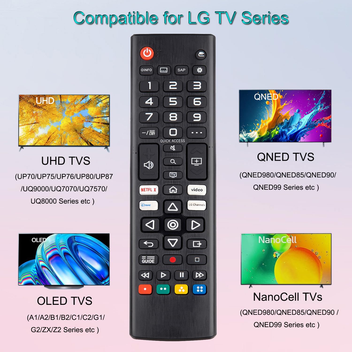 Amazon | (2個パック) ユニバーサルリモコン LGスマートTVリモコン交換