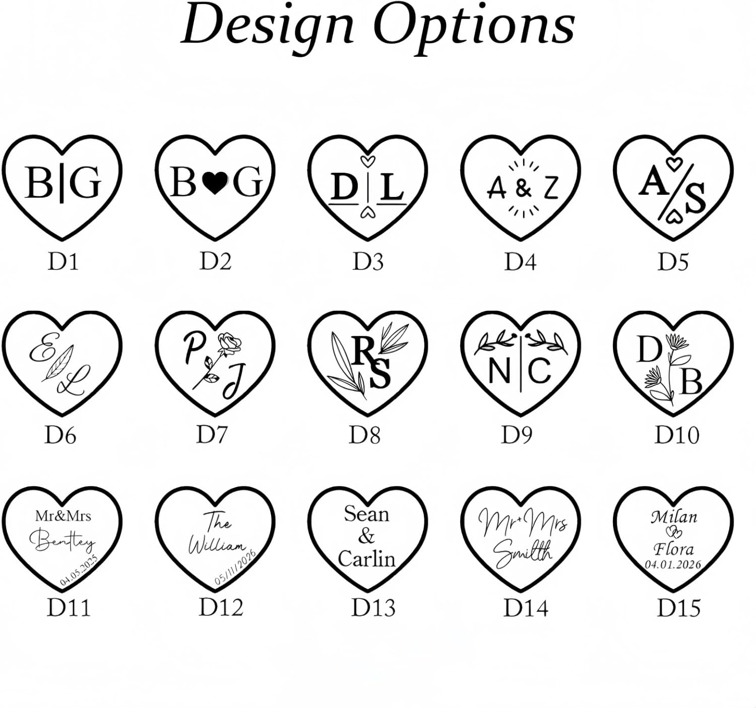 Personalized Heart Shape Acrylic Cocktail Drinks Stir Sticks for Wedding, Engraved Name Drink/Coffee Stirrers, Custom Gifts for Wedding/Party, 7inch(100pcs)