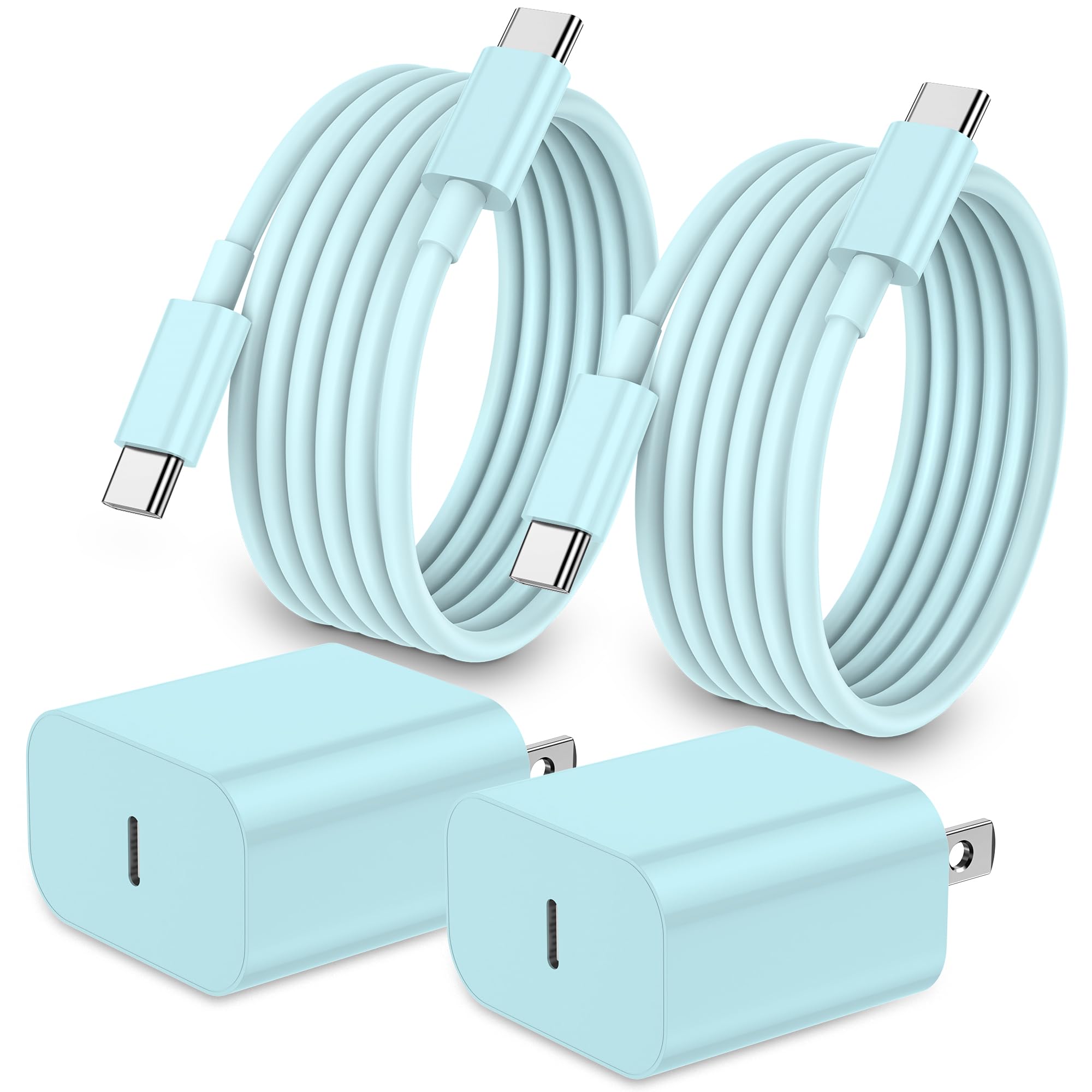 iPhone 17 16 15 Charger Fast Charging,2Pack 20W Apple iPad USB C Wall Chrager Block with 6FT USB C to C Cable for iPhone 17/Pro/Pro Max/17 Air/ 16/16 Pro/16 Pro Max/15/Plus/Pro/Pro Max