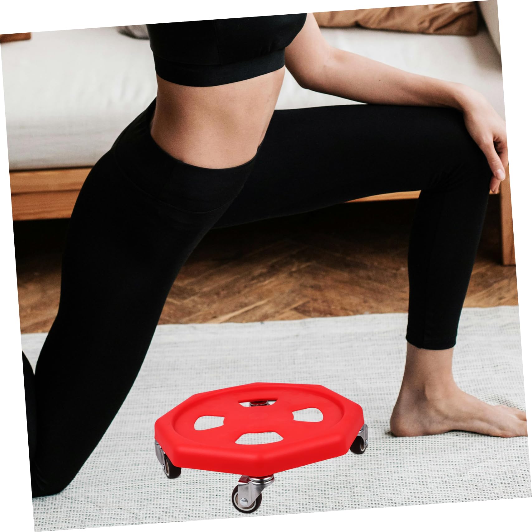 ibasenice Rueda de Abdominales Disco de Entrenamiento Disco Abdominal Maquina de Ejercicios para casa Tabla de Ejercicios de Fitness de Entrenamiento Black Color Aleatorio