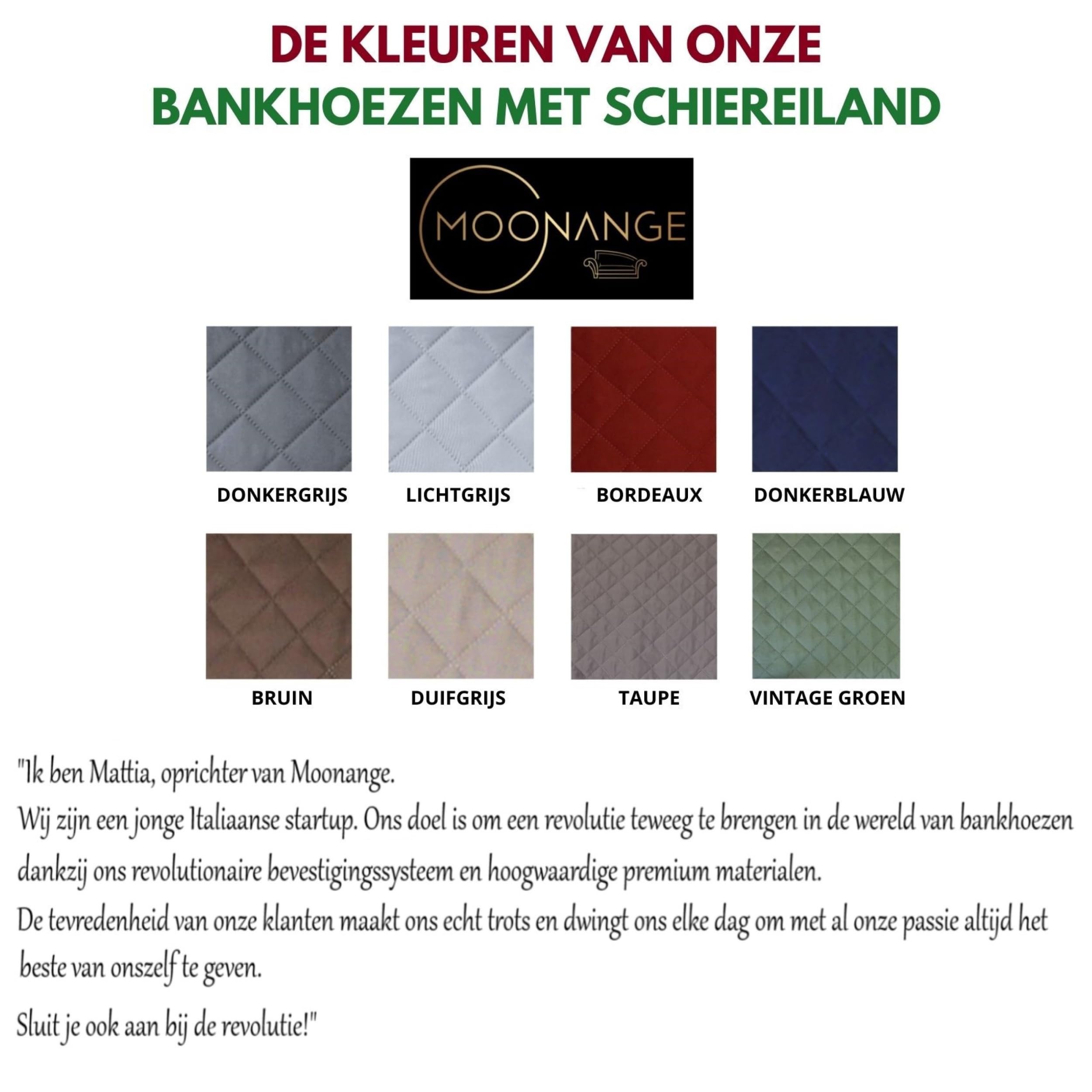 Bankhoes Perla met schiereiland, 2-, 3-, 4-zits, gewatteerd