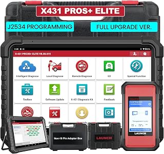 LAUNCH X431 PRO3S+ Elite, 2026 All-in-One Bidirectional Scan Tool with J2534 Protocols, HD Trucks Scanner, Topology Map, 60+Service, ECU Code Full Function Scanner, CANFD/DoIP/D-PDU/FCA, 2 Yrs Update