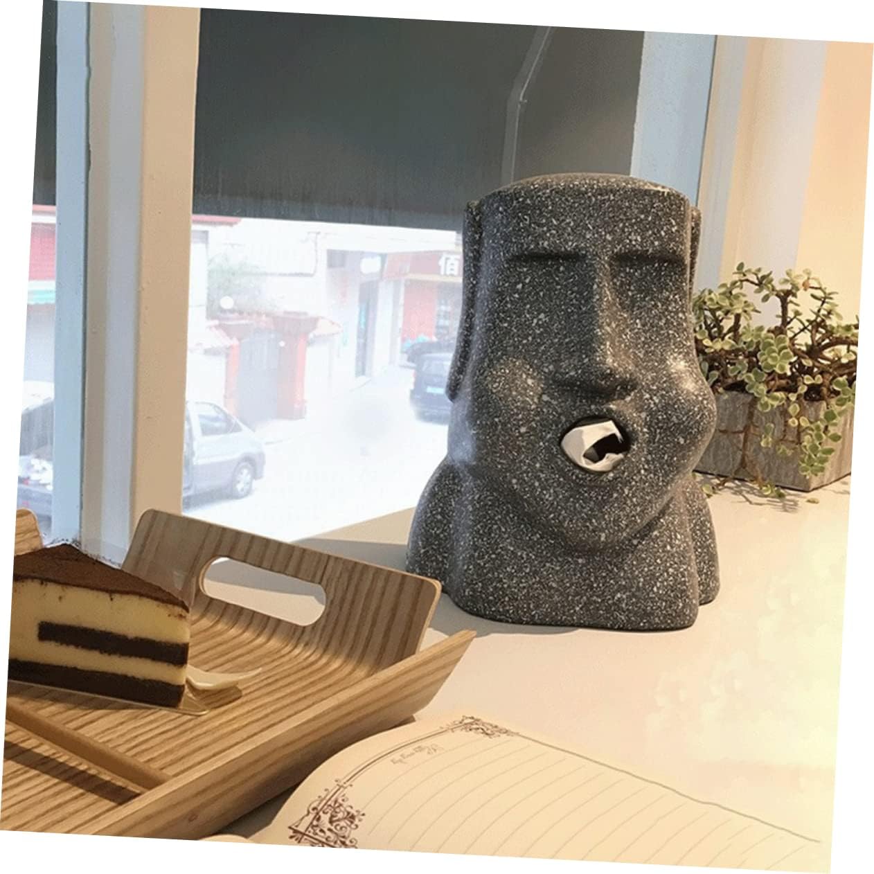 Funny Moai Tissue Box Material Napkin Holder Decorative Box for Living Room