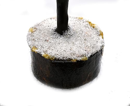 Miniatura 2 de Árbol de la vida de cristal curativo natural de piedra lunar blanca, Feng Shui, árbol de la vida de la fortuna para decoración del hogar y la