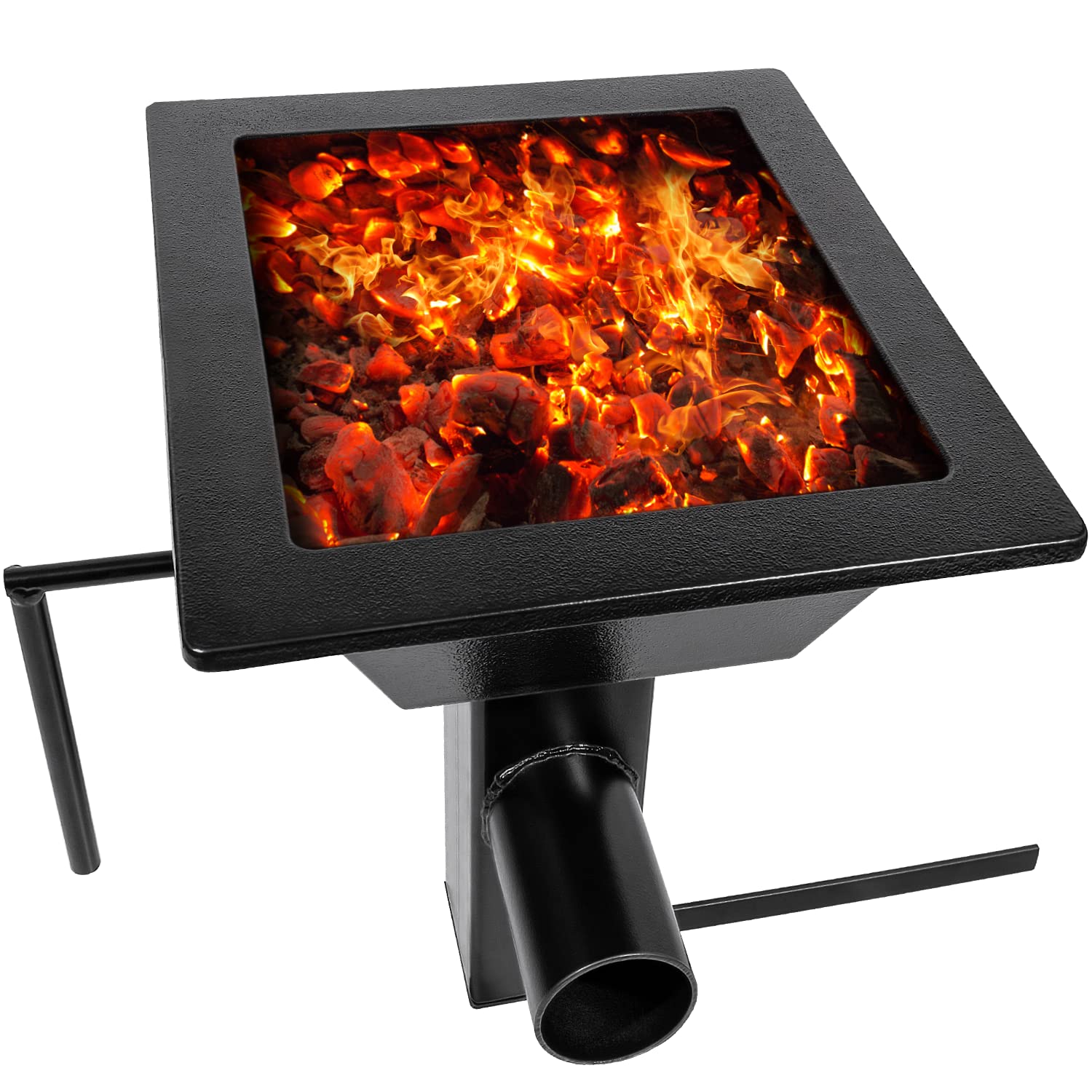 Blacksmith Welded Coal Forge 10 X 12 Inch 2600F Rated Welded Blacksmithing Firepot for Forging Blacksmith Tools Knife Making Farrier