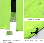Men's Rain Jacket Waterproof Windbreaker Lightweight Reflective Packable for Golf Hiking Travel