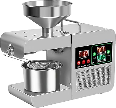 2000W Oil Press Machine Electric Seed Oil Maker Stainless Steel 820W Automatic Kitchen Oil Extractor for Commercial Home,38x15x28cm
