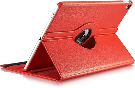 iPad Pro Case 12.9" 2017/2015 Old Models, 2nd and 1st Generation, 360 Rotating Stand Protective Back Cover, Auto Sleep/Wake, Red
