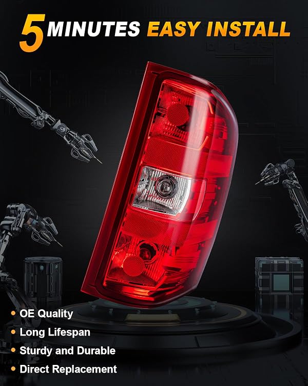 VANBOL Tail Light for 2007-2014 Chevy Silverado 1500 2500 3500 HD 1 Pair by VANBOL - Used condition - Image 4