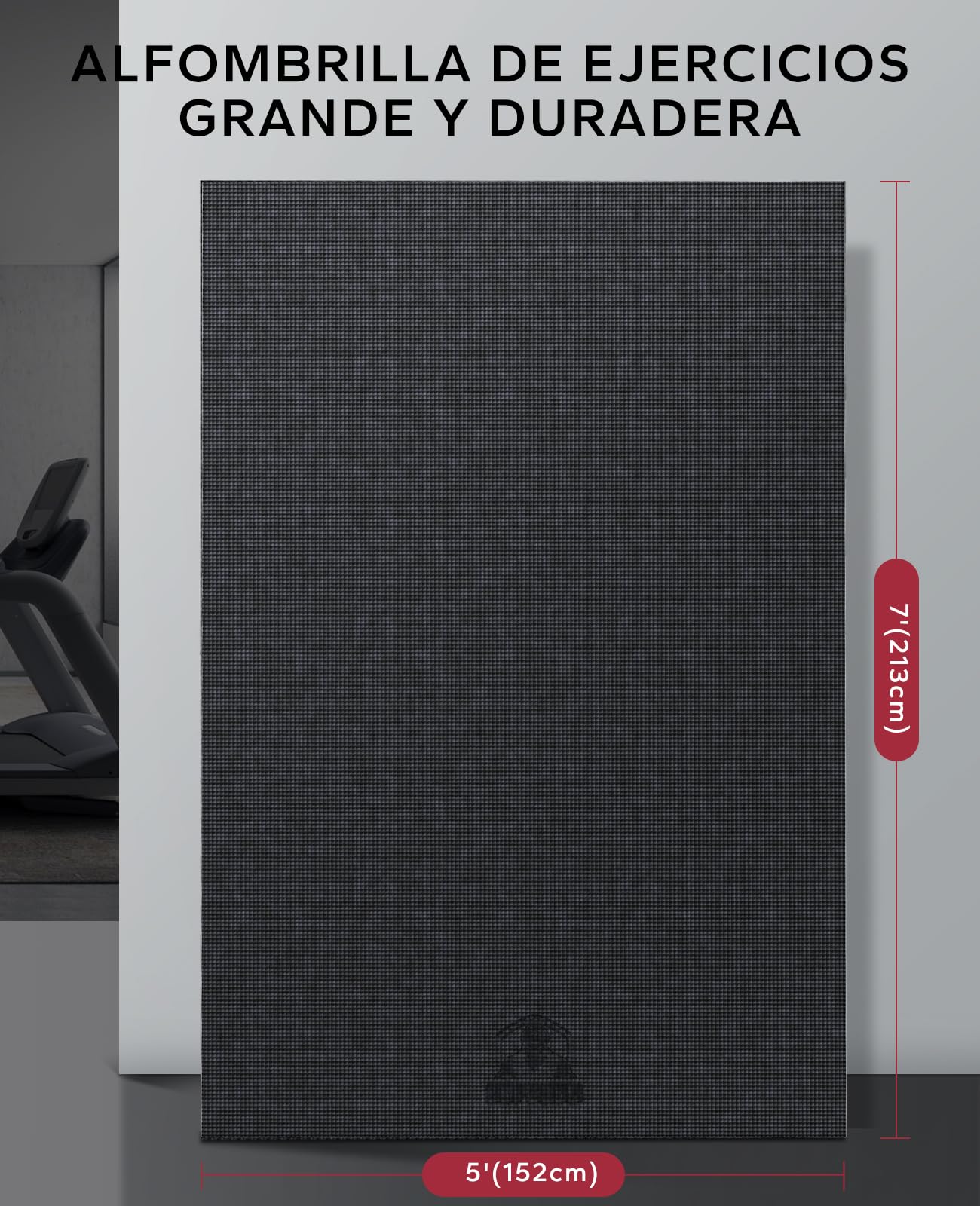 HAPBEAR Esterilla Deporte Grande 183×122/213×152/244×183/274×183cm×8mm,Antideslizante Ultraduradero Esterilla Yoga para Ejercicio en Casa, Deporte Familiar, Pilates, Gimnasia