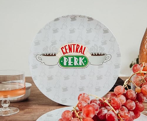 Miniatura 6 de Silver Buffalo Friends Central Perk Logo - Juego de 4 platos de melamina, 10 pulgadas