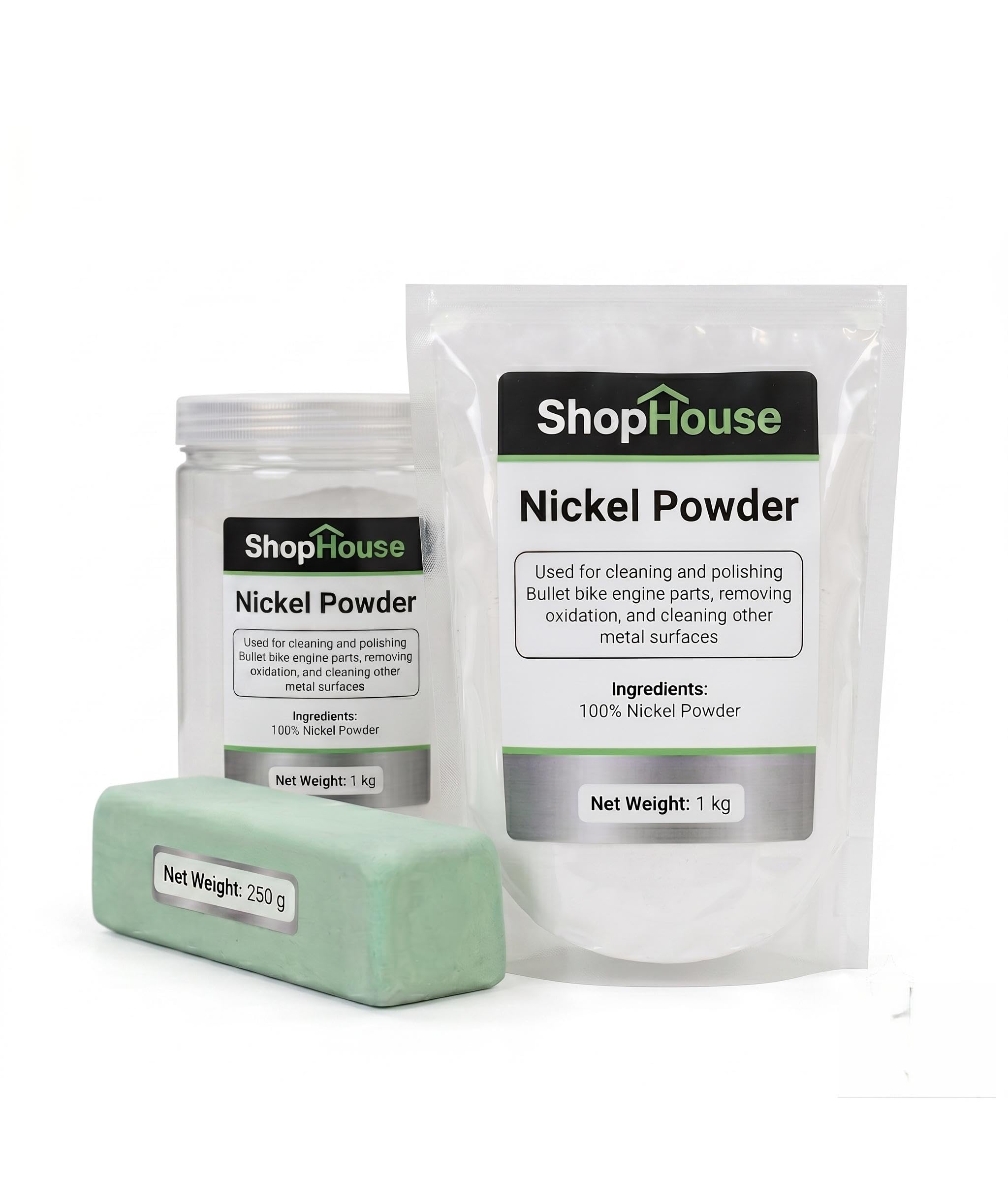Nickel Powder 1Kg with Green Buffing Compound Bar for Metal Polishing | Chrome & Stainless Steel, Removes Rust & Oxidation, Bike & Engine Buffing, Use with Buffing Wheel, Made in India-image-36