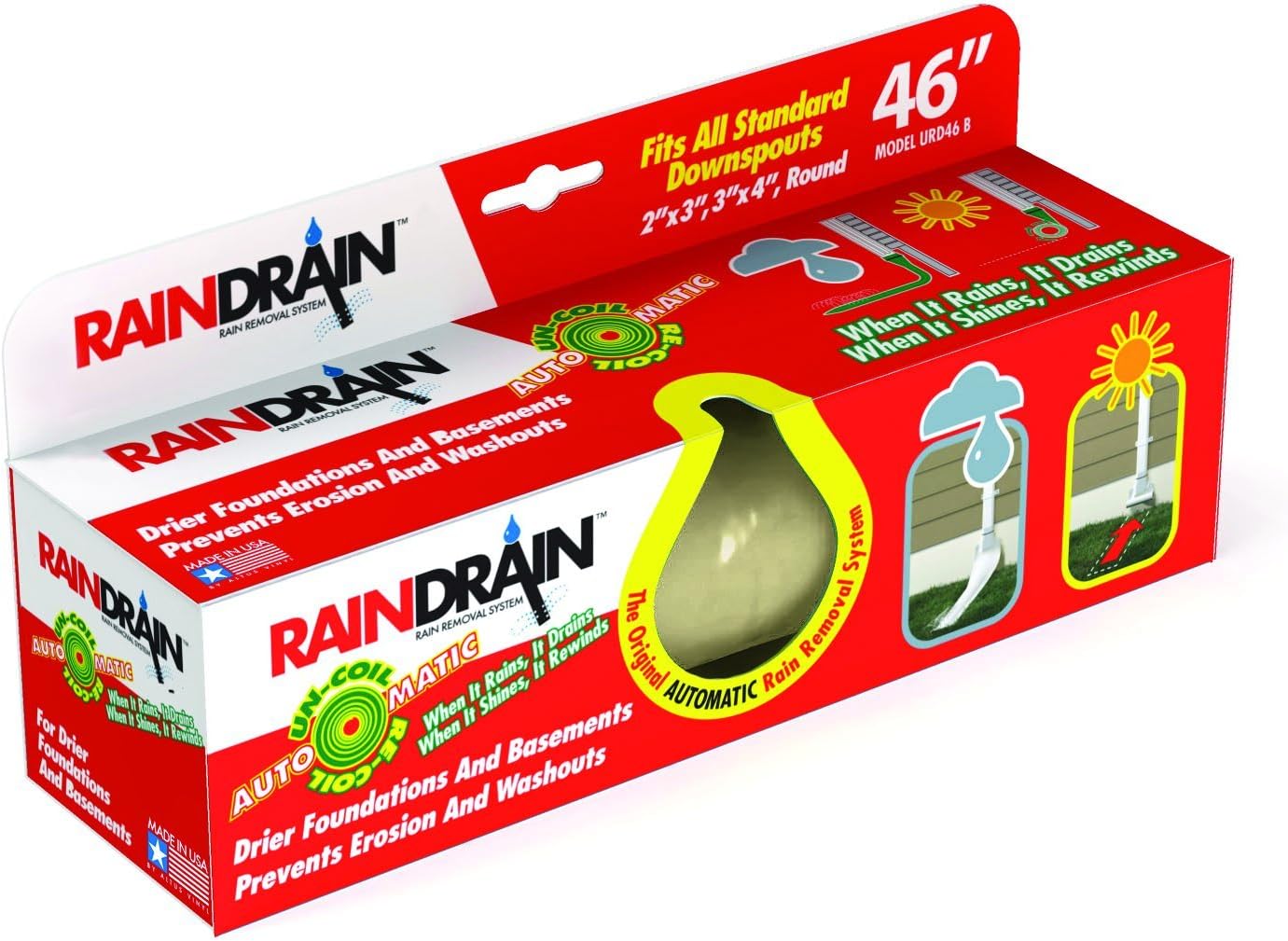 URD46-TA Rain Drain, Tan