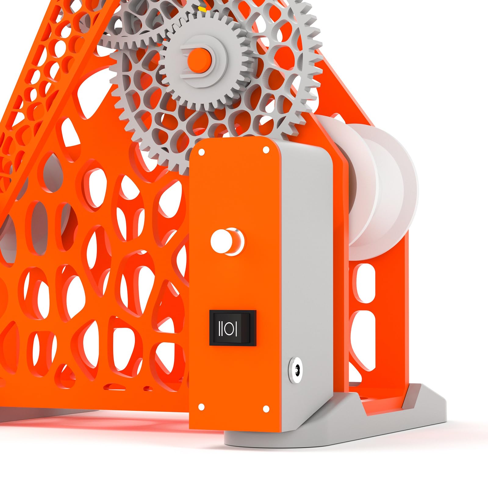 Retraktor filamentu do drukarki 3D, nawijarka szpul, elektryczna nawijarka materiałów eksploatacyjnych, zdolna do utrzymania szpul 2KG, modułowa konstrukcja z możliwością (Orange)